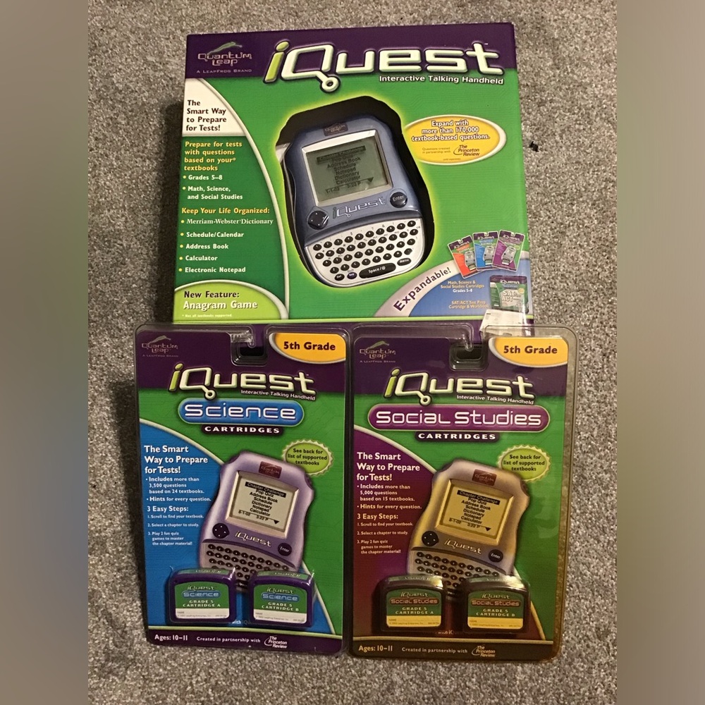 Quantum Leap LeapFrog iQuest Interactive Talking Handheld. Social Studies & Sci